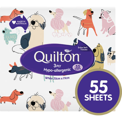 Quilton Facial Tissue White 3ply 55 Pack