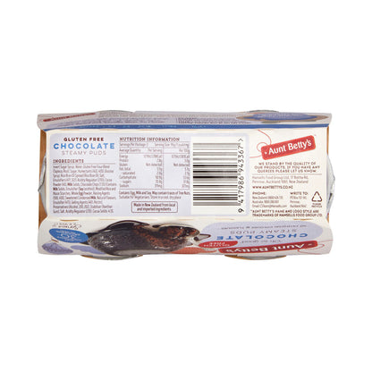 Aunt Betty's Gluten Free Chocolate Pudding 2 Pack - 190g