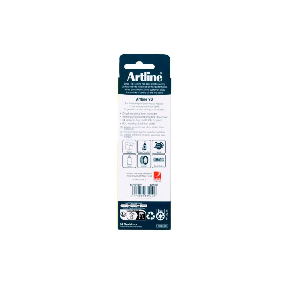 Artline 90 Permanent Black Marker - 1 Each
