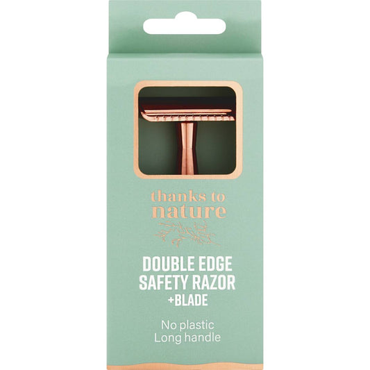 Thanks To Nature Double Edge Safety Razor & Blade Each