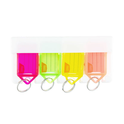 Taskmaster Fluoro Key Tag Organiser - 56 x 29mm - 4 Pack