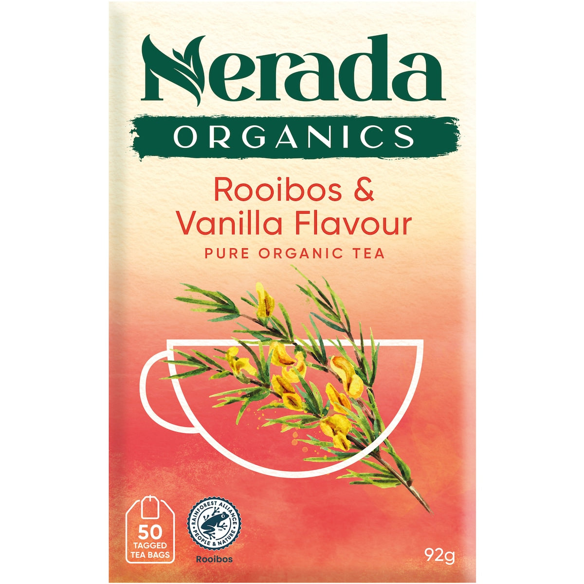 Nerada Organic Rooibos & Vanilla Tea Bags 50 pack