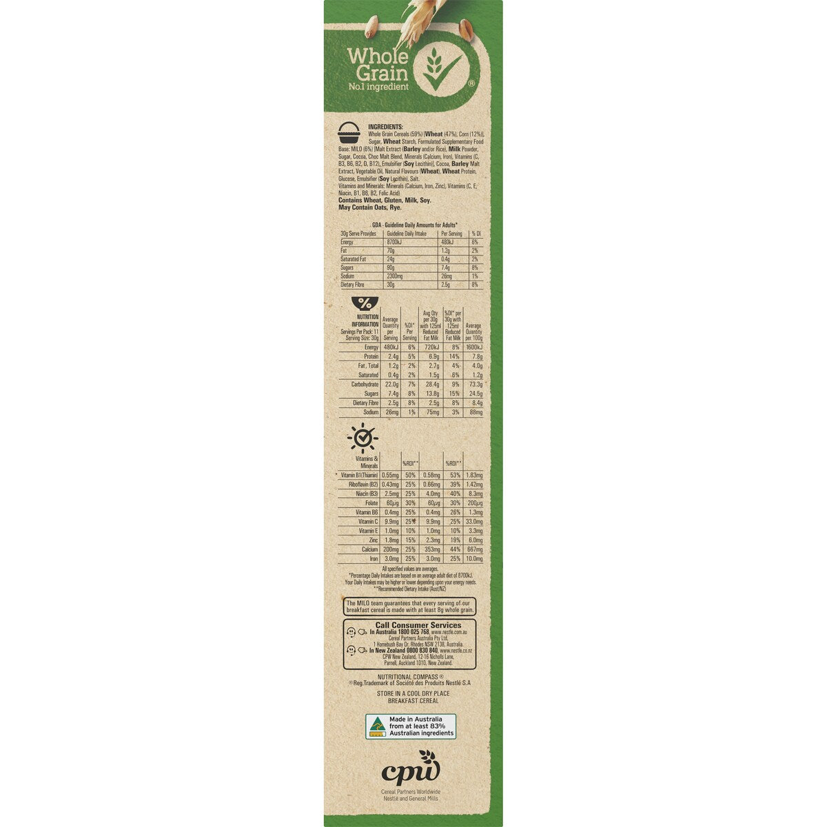 Nestle Milo Duo Breakfast Cereal 340g