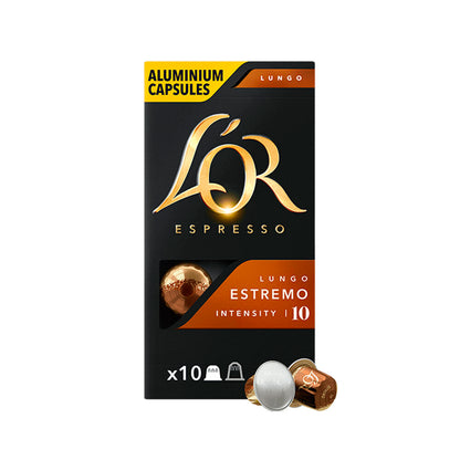 L'OR Espresso Lungo Estremo Intensity 10 Coffee Capsules 52g - 10 pack