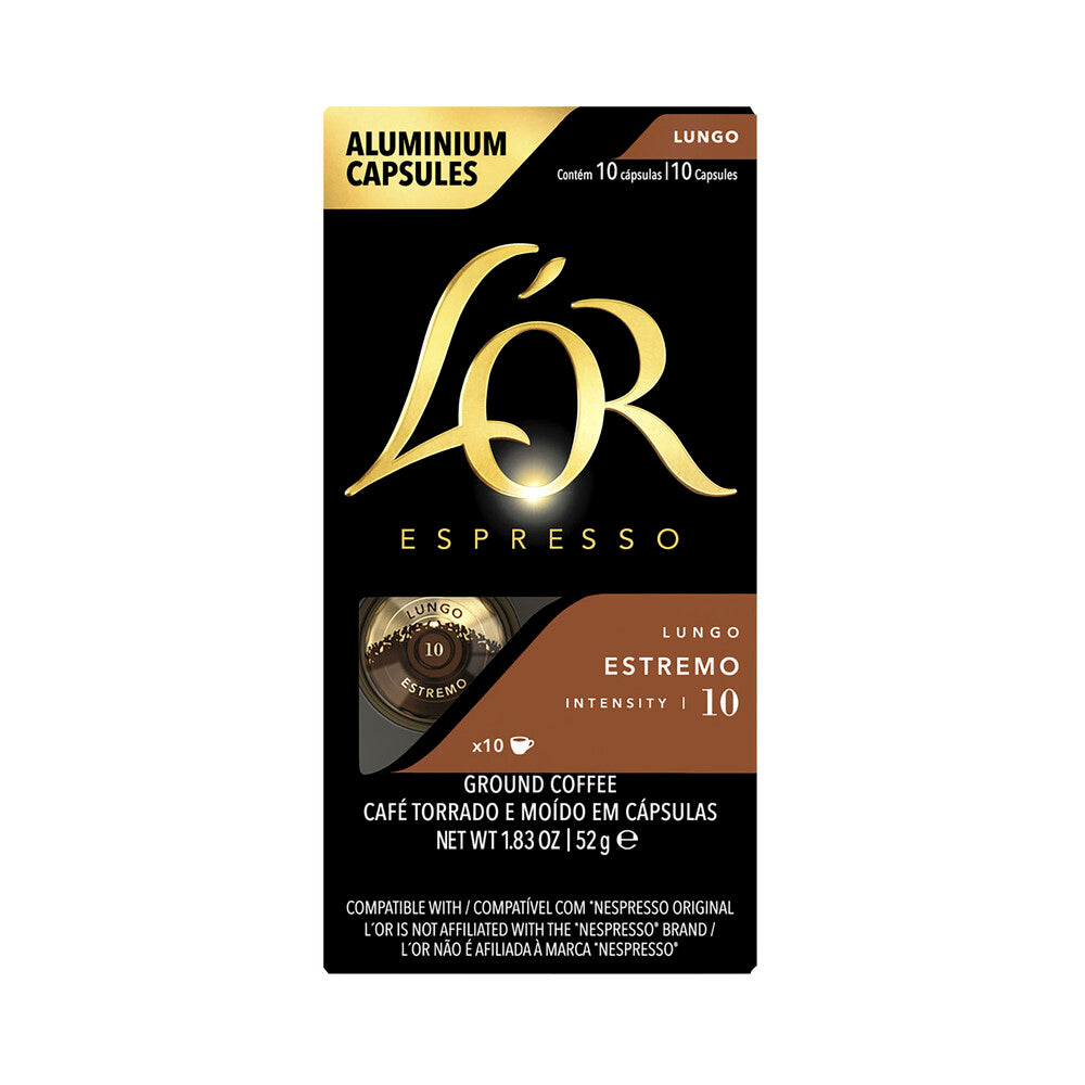 L'OR Espresso Lungo Estremo Intensity 10 Coffee Capsules 52g - 10 pack