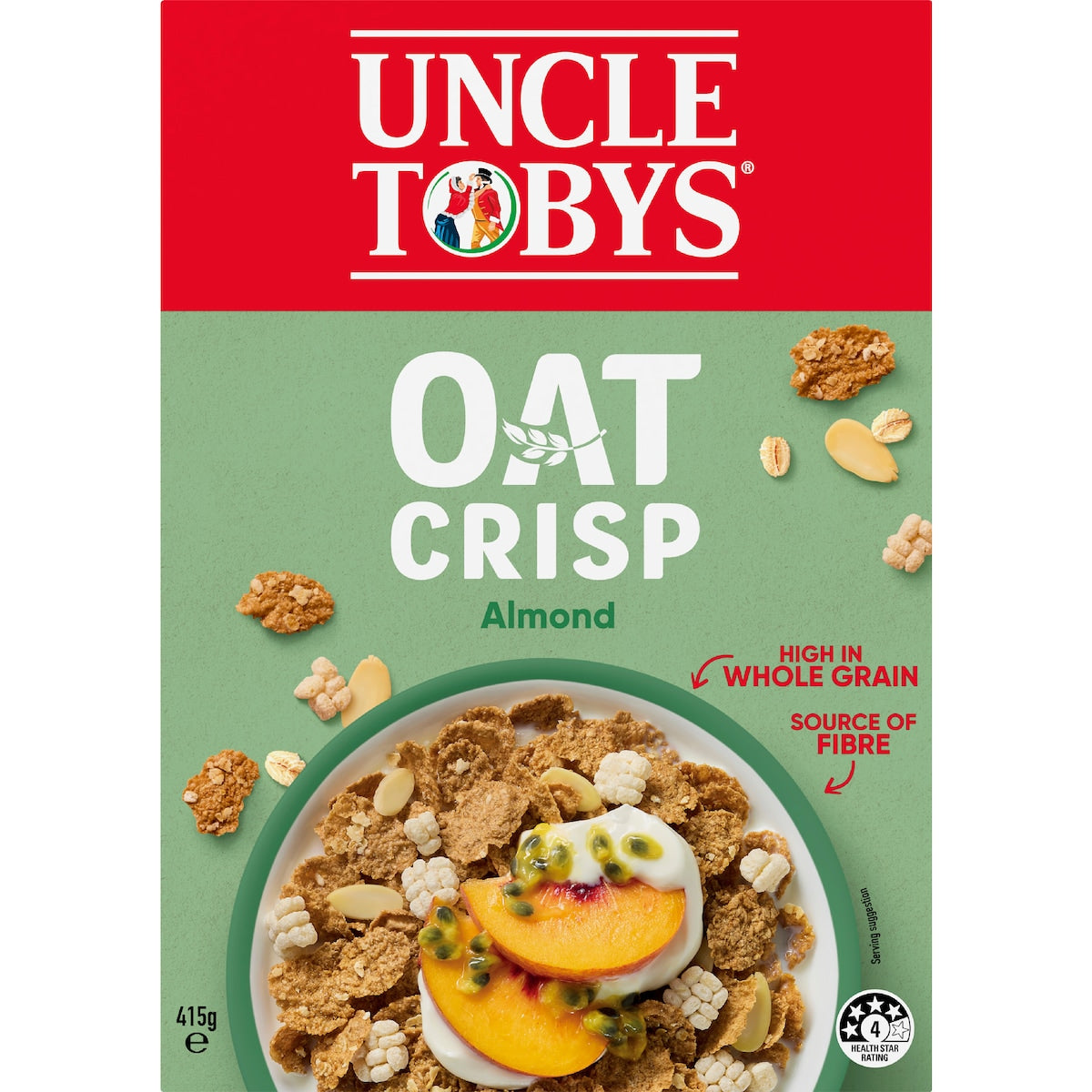 Uncle Tobys Oat Crisp Almond Breakfast Cereal 415g