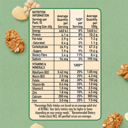 Uncle Tobys Oat Crisp Almond Breakfast Cereal 415g