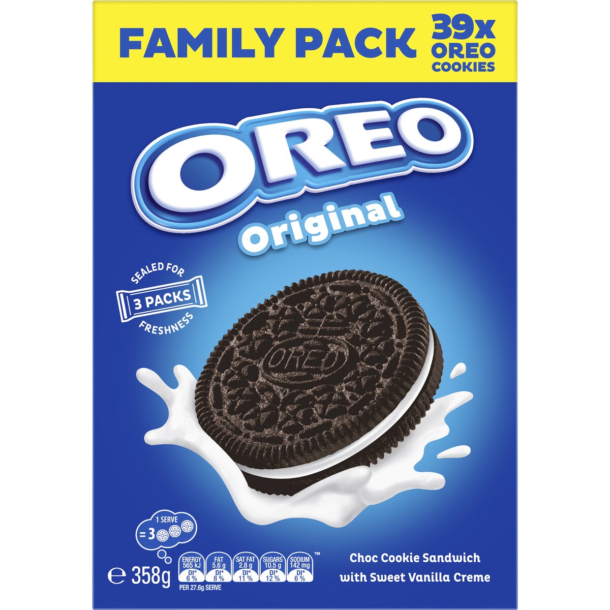 Oreo Original Cookies Family Pack 358g