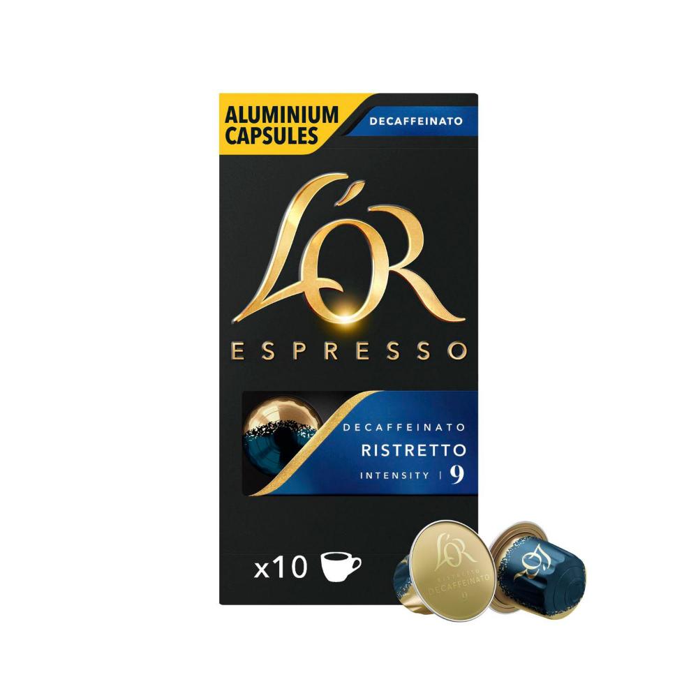 L'OR Espresso Decaffeinato Ristretto Intensity 9 Coffee Capsules 52g - 10 pack