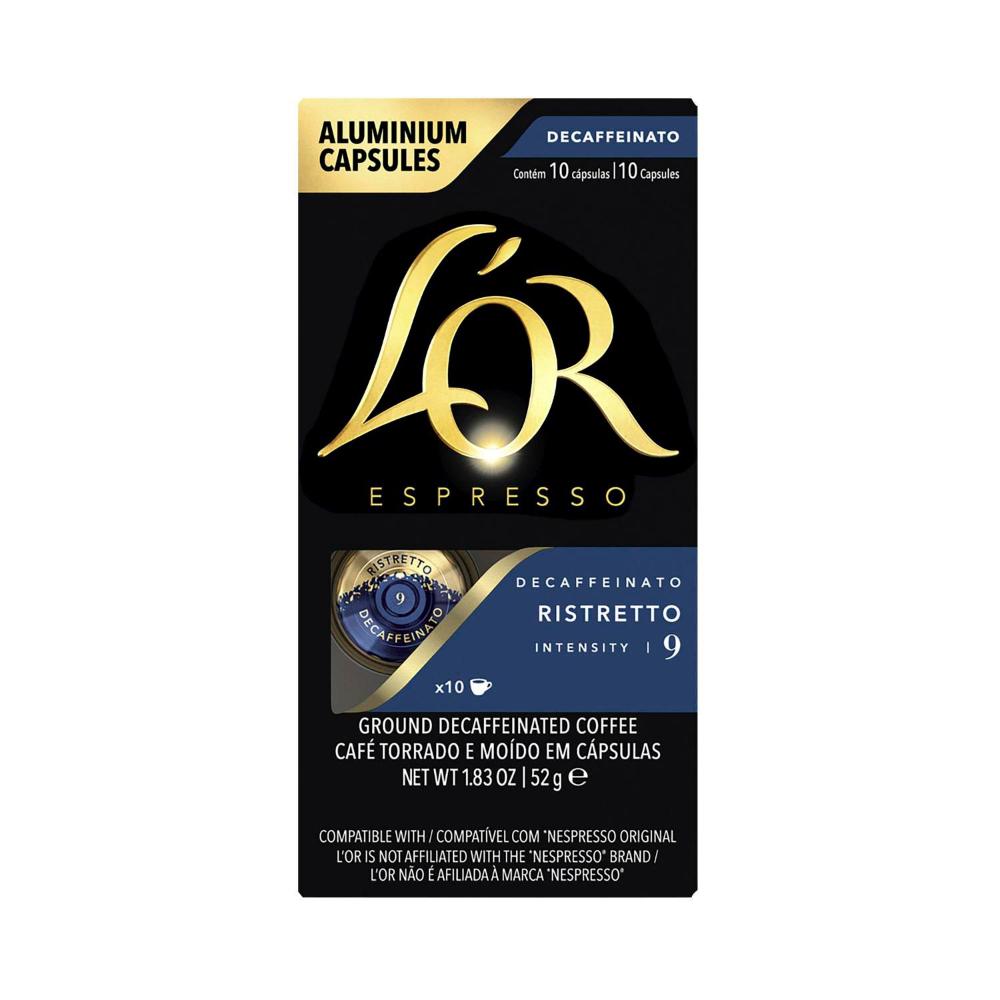 L'OR Espresso Decaffeinato Ristretto Intensity 9 Coffee Capsules 52g - 10 pack