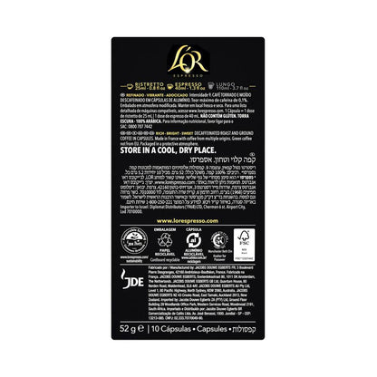 L'OR Espresso Decaffeinato Ristretto Intensity 9 Coffee Capsules 52g - 10 pack