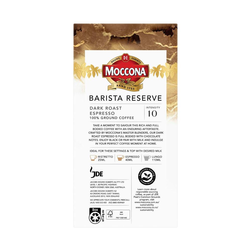 Moccona Barista Reserve Dark Roast Espresso Coffee Capsule - 10 Pack