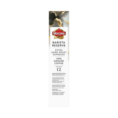 Moccona Barista Reserve Extra Dark Roast Espresso Coffee Capsules - 10 Pack