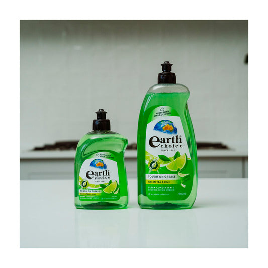 Earth Choice Dish Wash Concentrate Liquid Green Tea & Lime - 900mL
