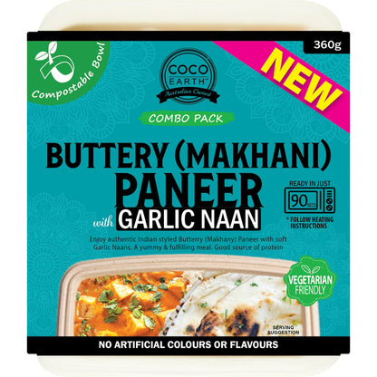 Coco Earth Buttery Makhani Paneer With Garlic Naan 360g