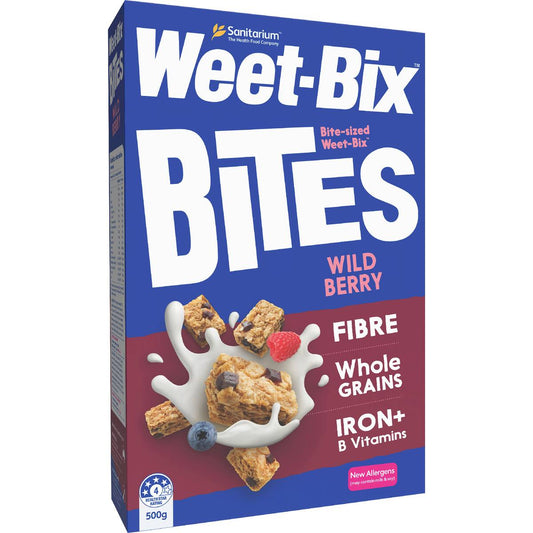 Weet-bix Bites Wild Berry Breakfast Cereal 500g