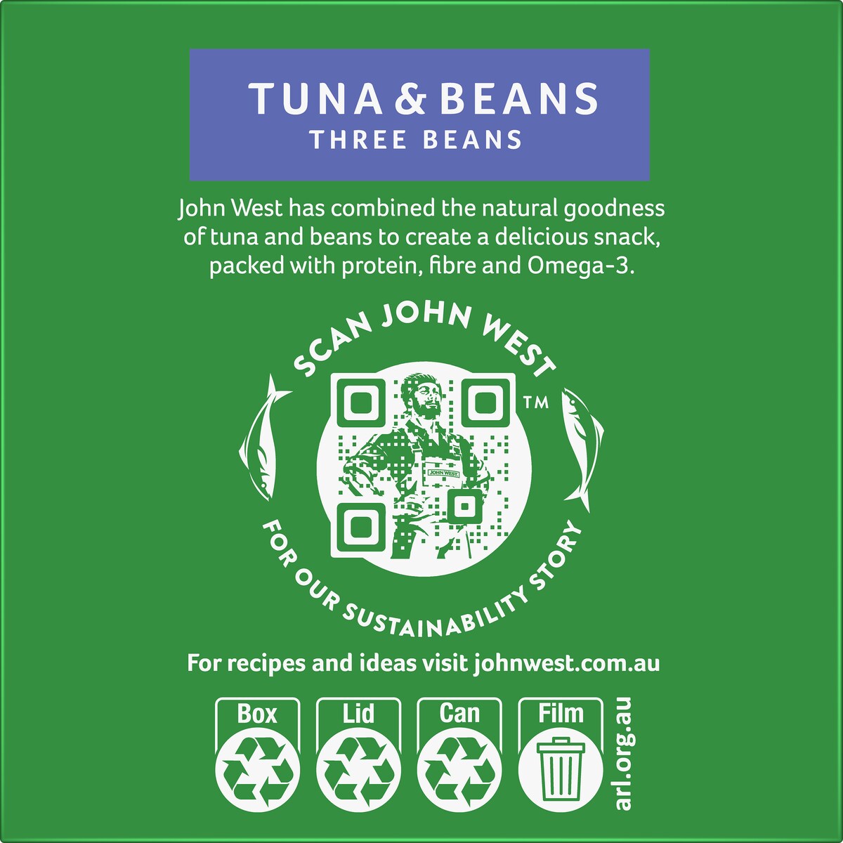John West Tuna & 3 Beans 185g
