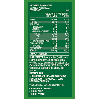 John West Tuna & Beans Three Beans 185g
