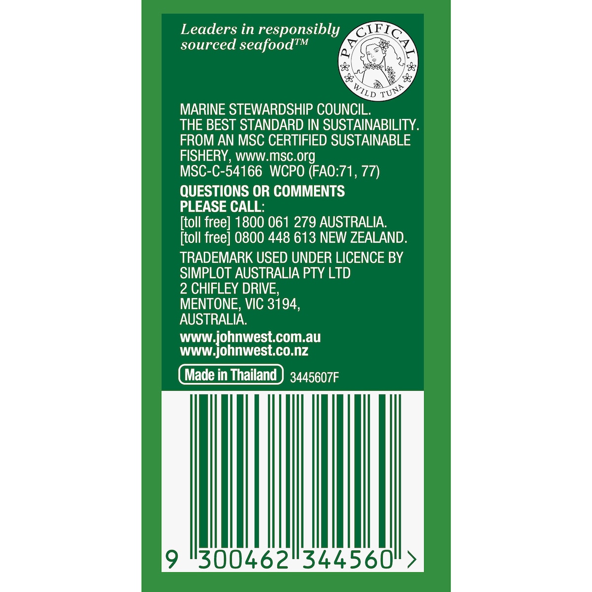 John West Tuna & Beans Three Beans 185g