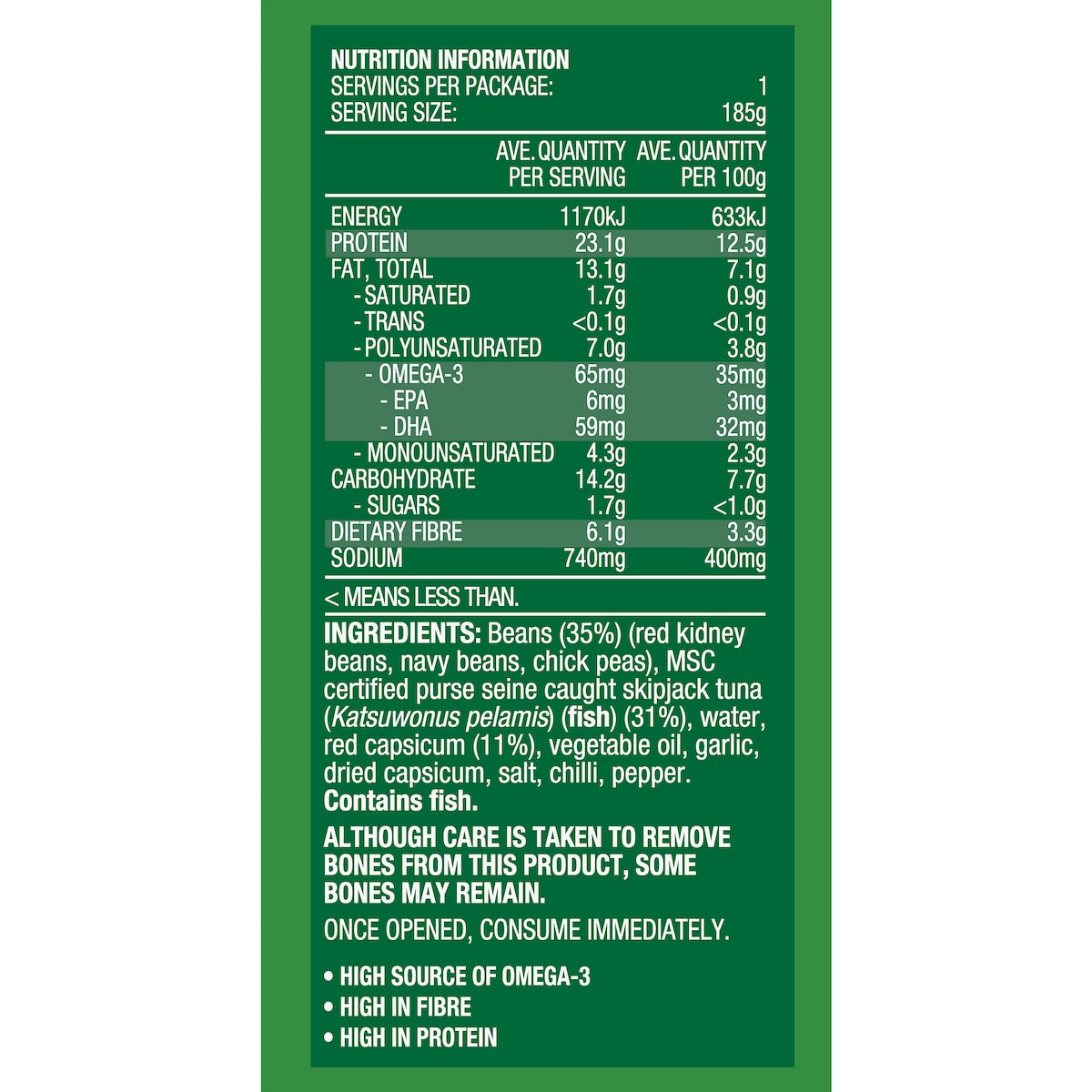 John West Tuna & Beans Roasted Capsicum 185g