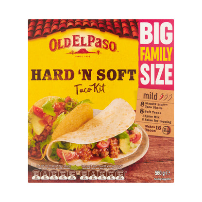 Old El Paso Mexican Style Hard N Soft Taco Kit - 560g