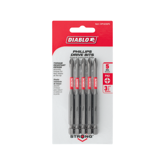 Diablo Philips Drive Bit PH2 x 2" 5 Pack