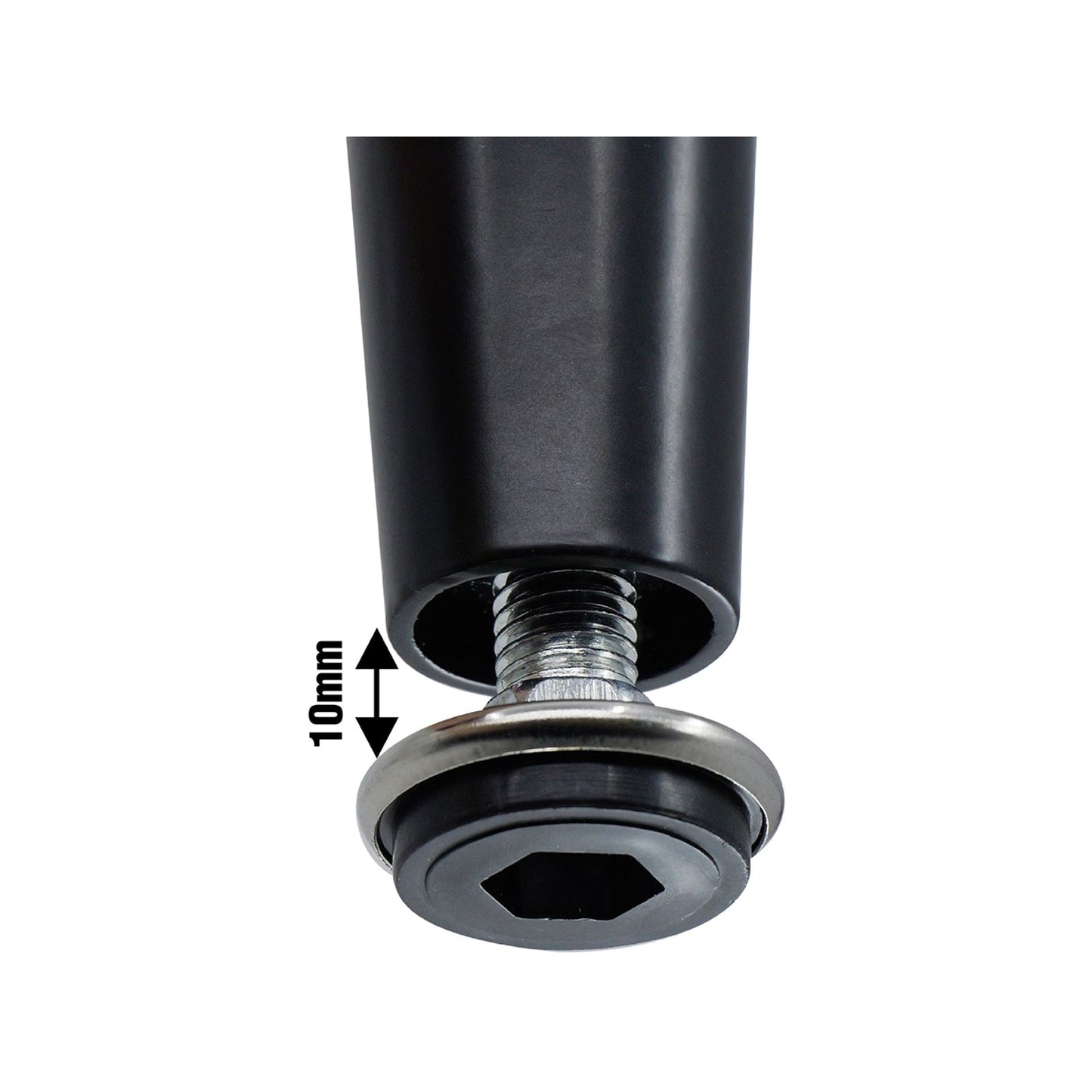 Adoored 150mm Black Tapered Metal Legs