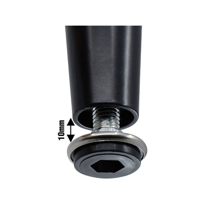 Adoored 150mm Black Tapered Metal Legs