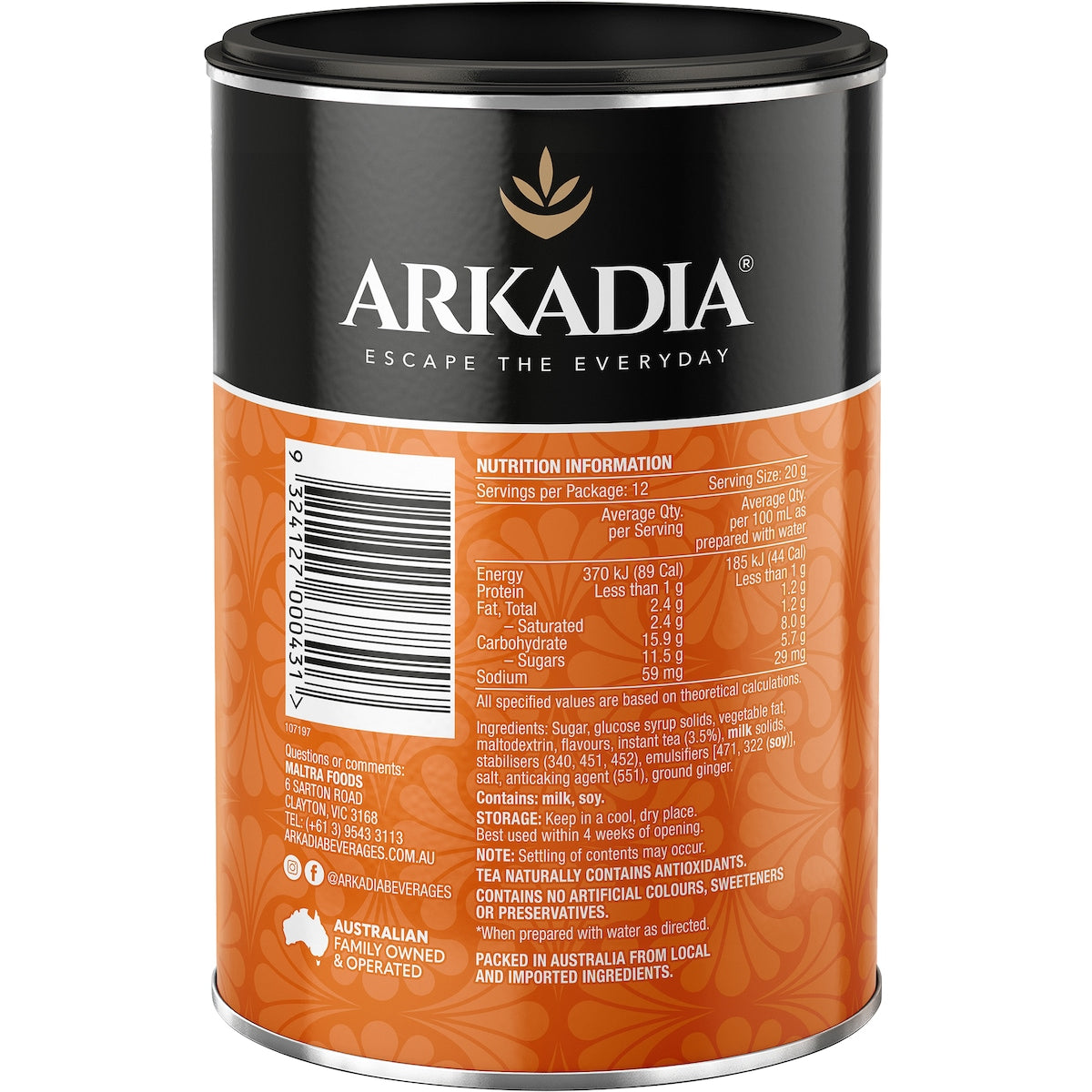 Arkadia Chai Tea Spice 240g