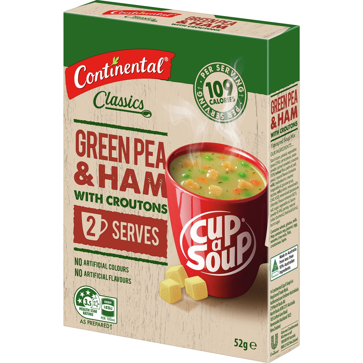 Continental Cup A Soup Hearty Pea & Ham 2 pack