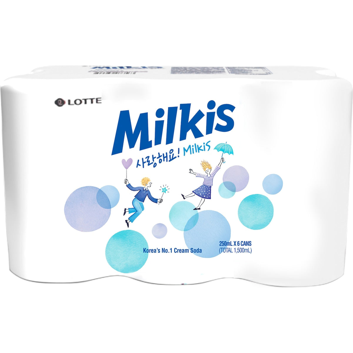 Lotte Milkis Cream Soda 250ml X 6 Pack