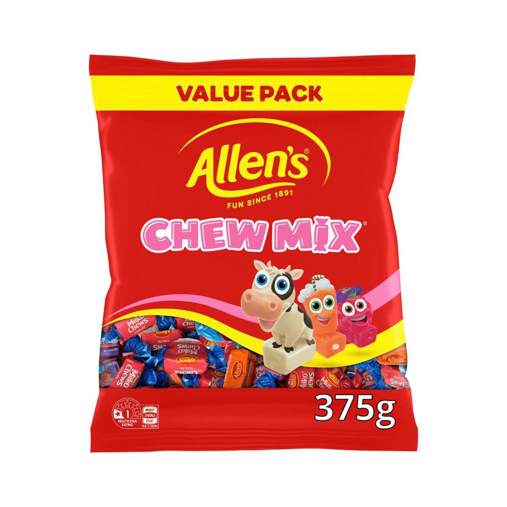 Allens Lollies Large Value Bag Chewmix Chews - 375g