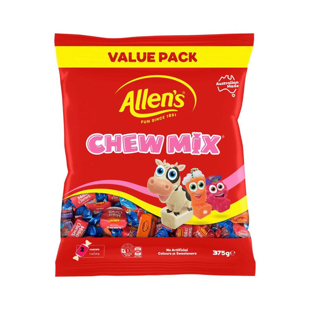 Allens Lollies Large Value Bag Chewmix Chews - 375g