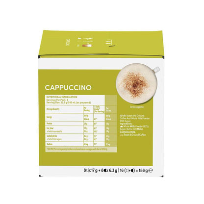 Nescafe Dolce Gusto Cappuccino Coffee Capsules - 16 Pack