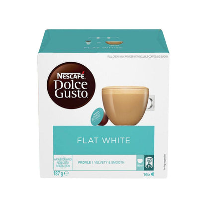 Nescafe Dolce Gusto Flat White Coffee Capsules - 16 Pack