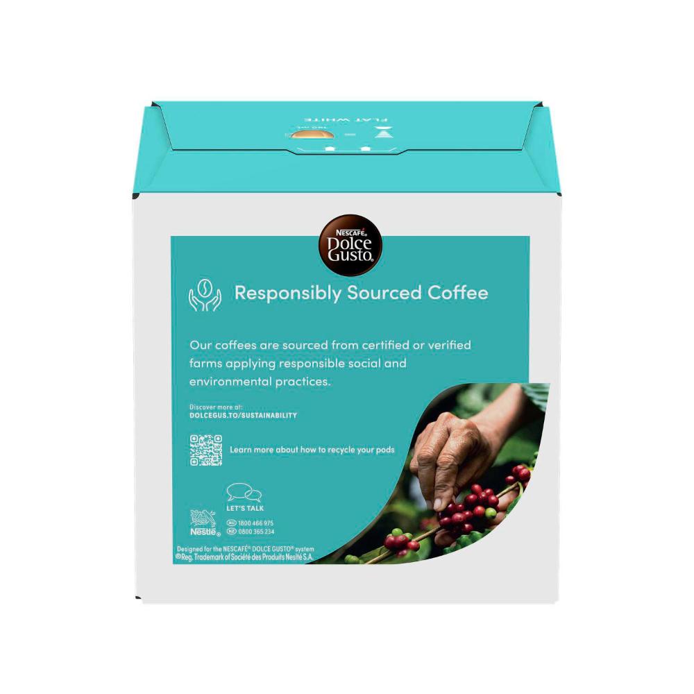 Nescafe Dolce Gusto Flat White Coffee Capsules - 16 Pack