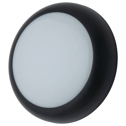 Arlec 14W Black CCT LED Dorset Round Bunker Light - 225mm