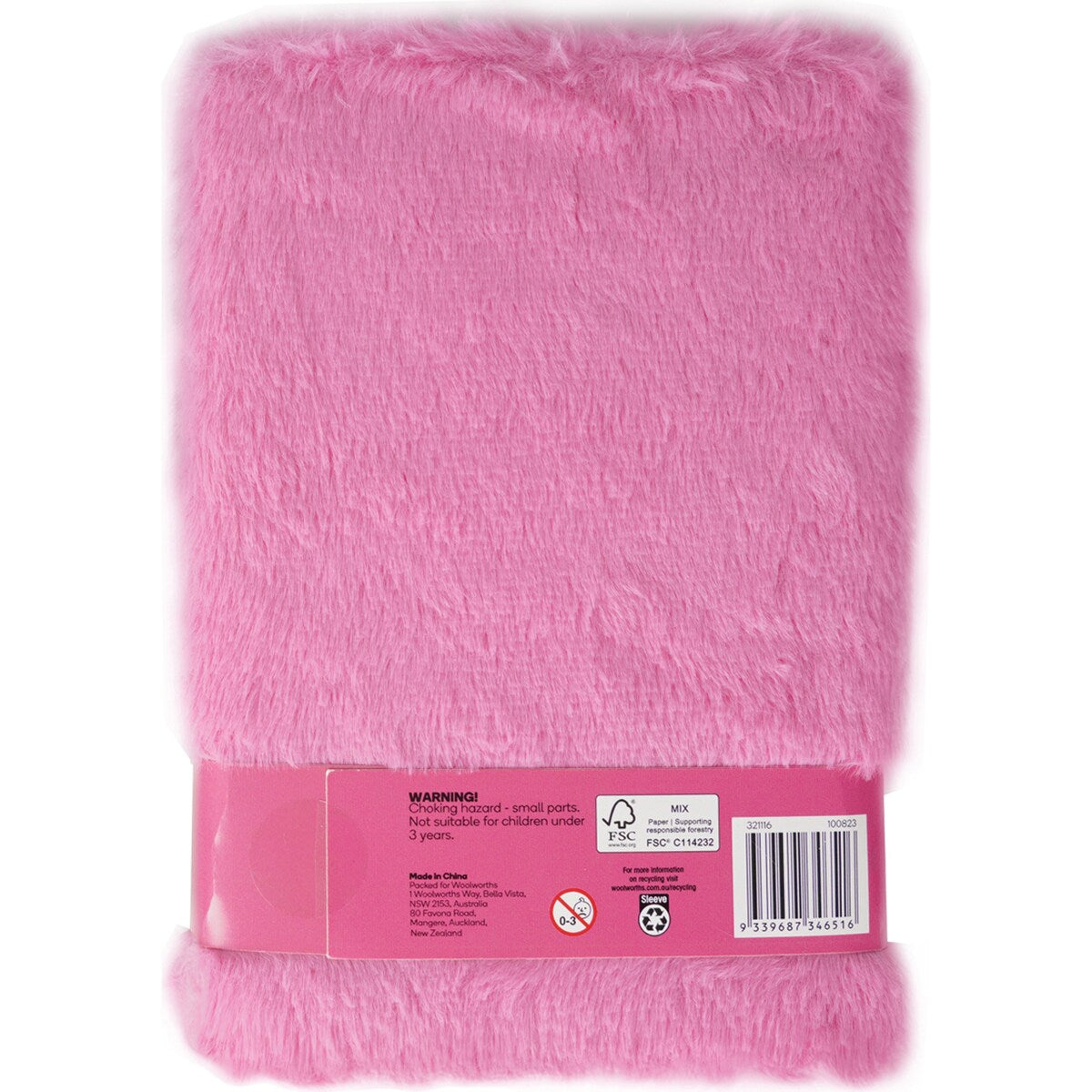Notebook With Plush Cover Assorted Each