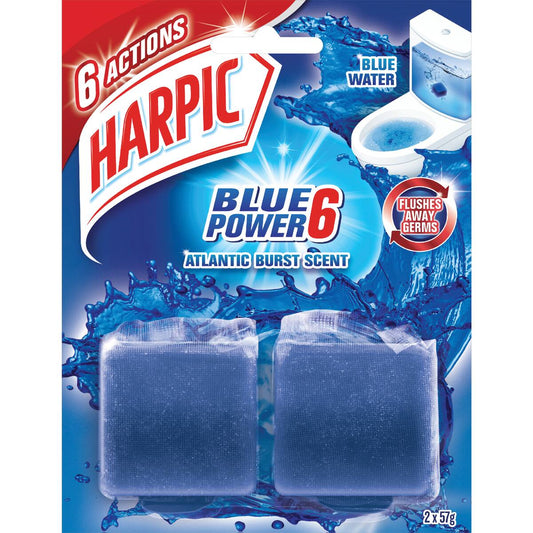 Harpic Foaming Blue Toilet Cleaner Block 114g X 2 Pack