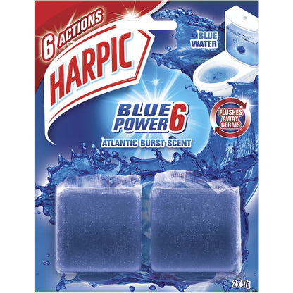 Harpic Foaming Blue Toilet Cleaner Block 114g X 2 Pack Each