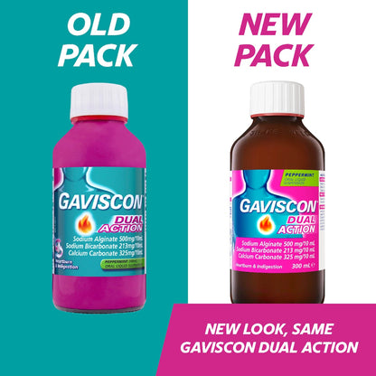 Gaviscon Dual Action Heartburn & Indigestion Liquid Peppermint 300ml