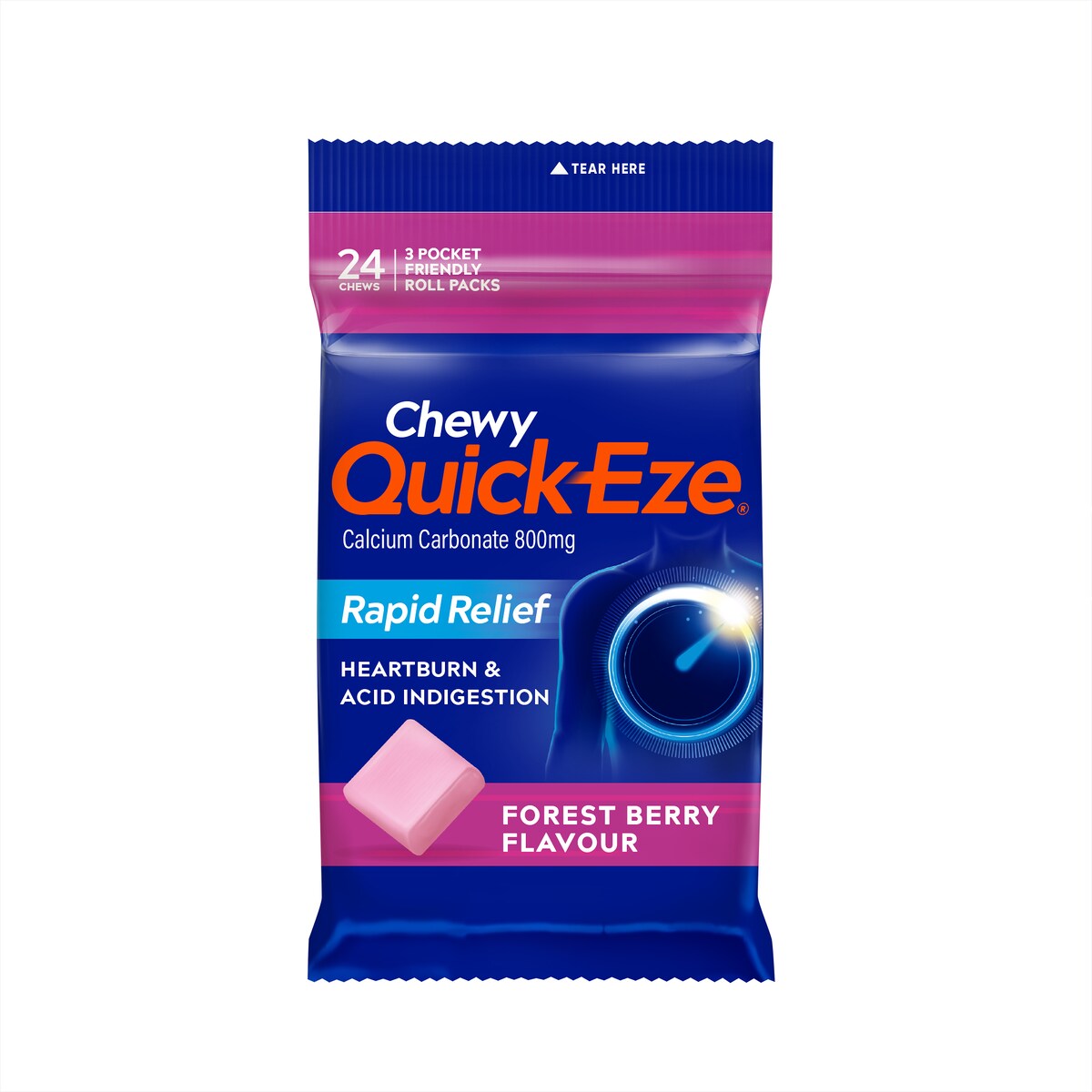 Quick-Eze Antacids Forest Berry 24 pack
