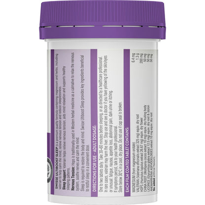Swisse Ultiboost Sleep Tablets For Natural And Restful Sleep 60 pack