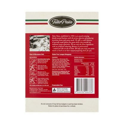 Tutto Pasta Gluten Free Lasagna Bolognese - 350g