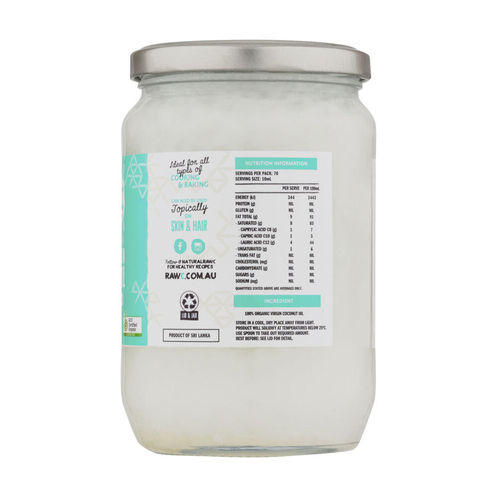 Raw C Organic Coconut Oil - 700mL