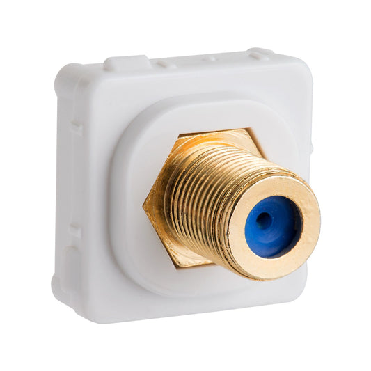 Deta Antenna F Connector Wall Plate - 25 x 25mm