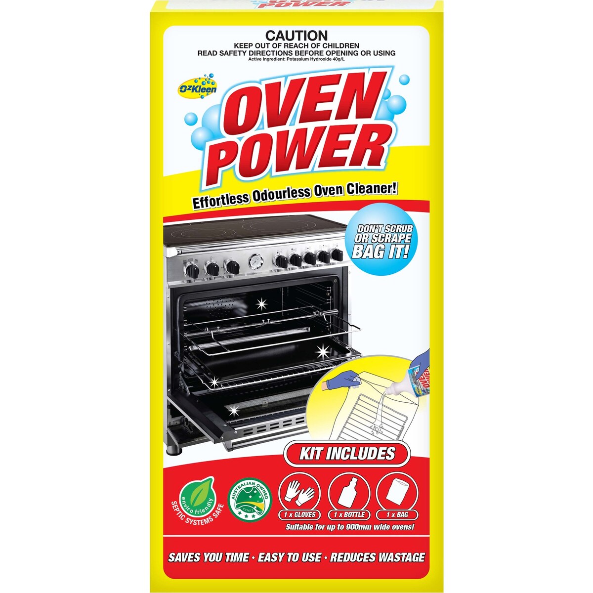 OzKleen Oven Power Odourless Oven Cleaner Kit each