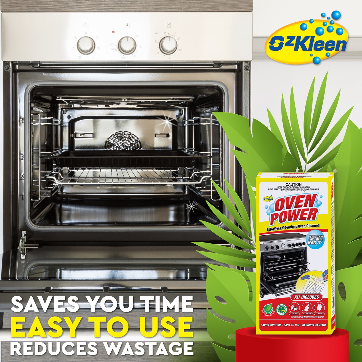 OzKleen Oven Power Odourless Oven Cleaner Kit each
