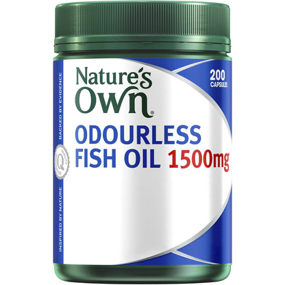 Natures Own Fish Oil Odourless 1500mg With Omega 3 200 pack