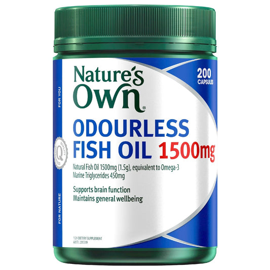 Natures Own Fish Oil Odourless 1500mg With Omega 3 200 pack